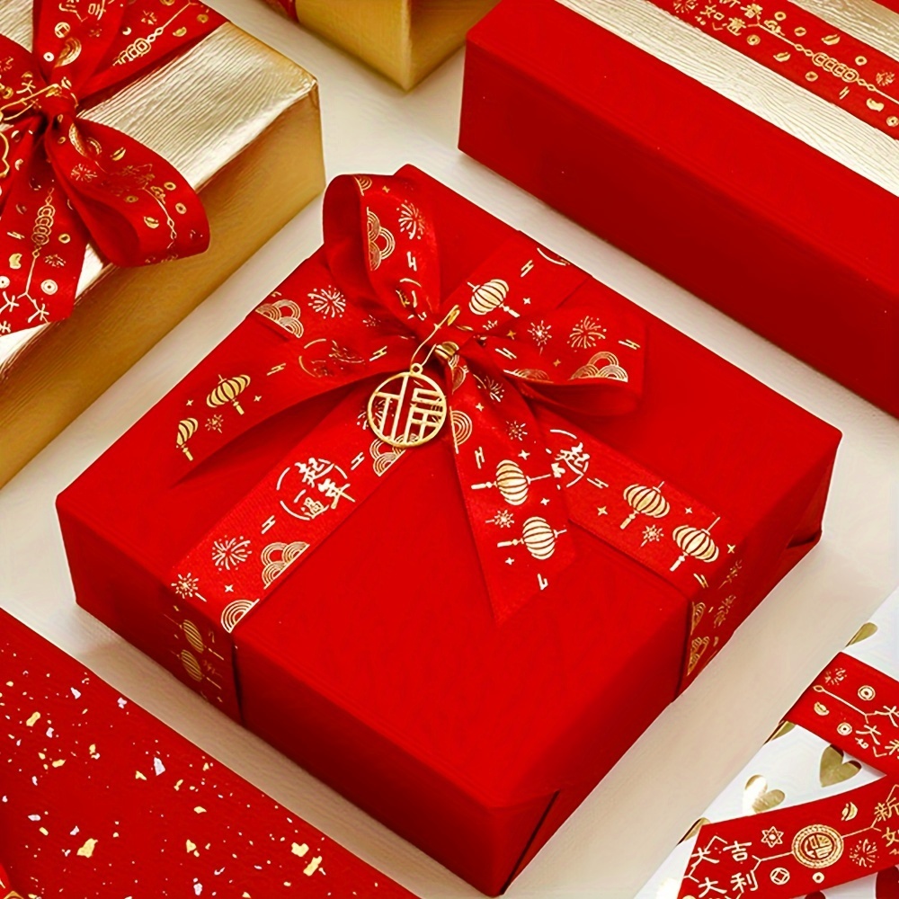 Red Ribbon for Gift Wrapping New Year Decoration Decorations