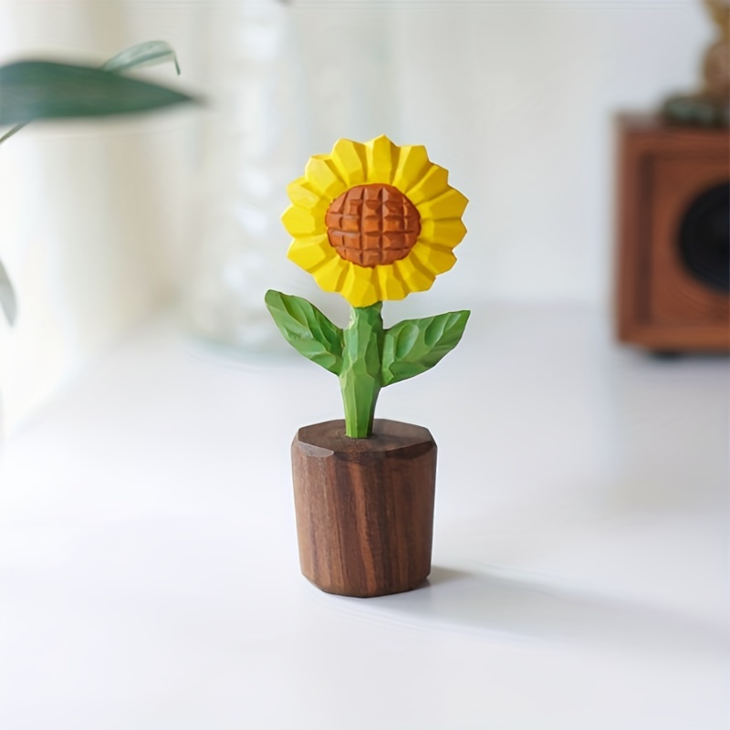 Sunflower Wooden Box Sign, Flowers Bloom Work Desk Decor For Home Bedroom  Living Room Garden Yard, Gifts - Temu