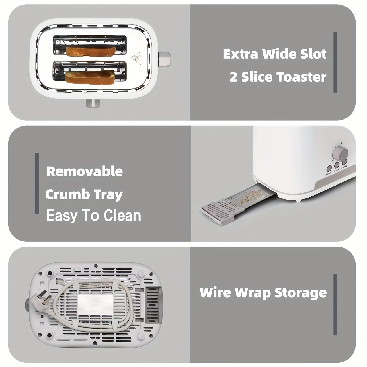 Single Plastic Toaster 6 Browning Levels Various - Temu