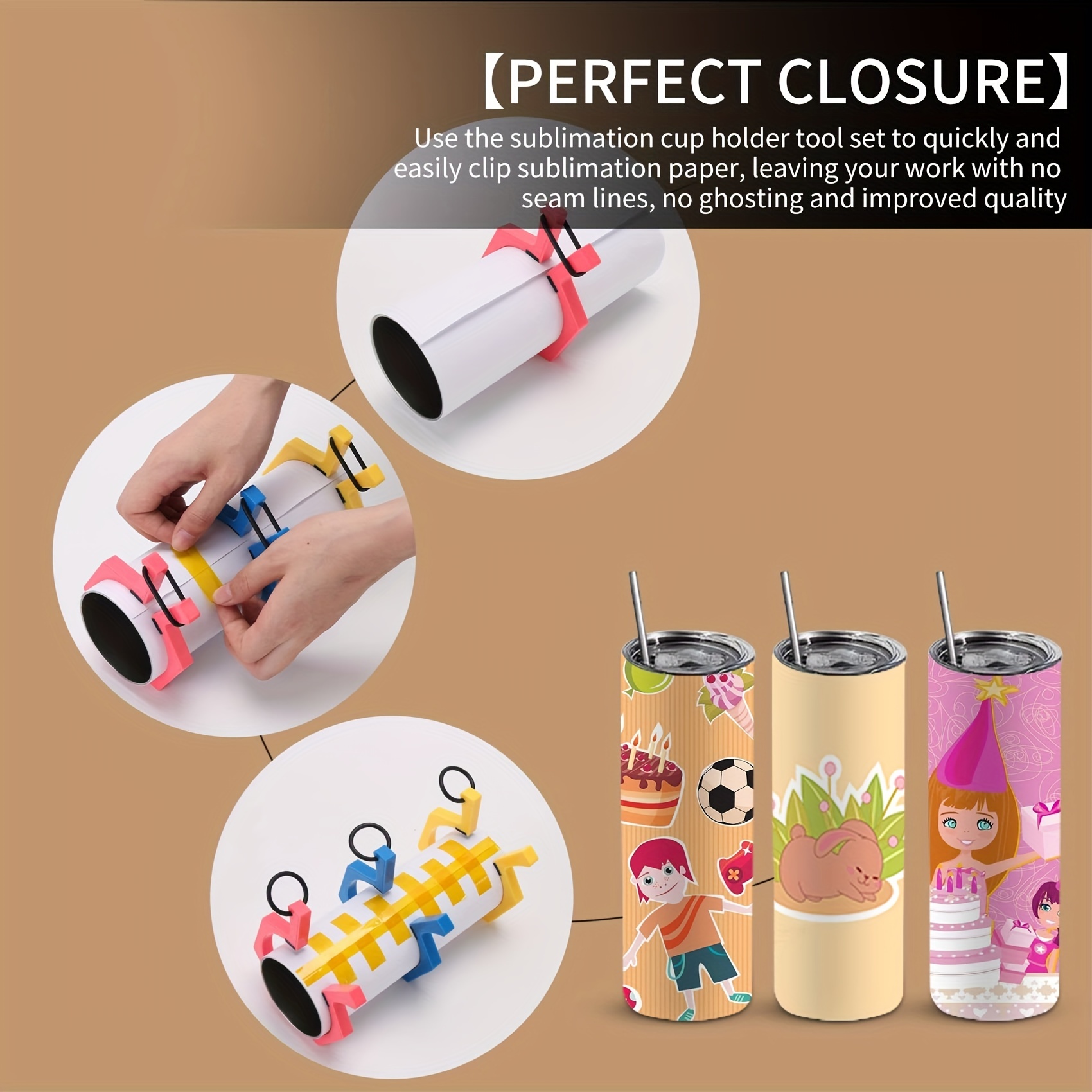 2 Pack Sublimation Tumblers Pinch, Pinch Tumbler Perfect Clamp