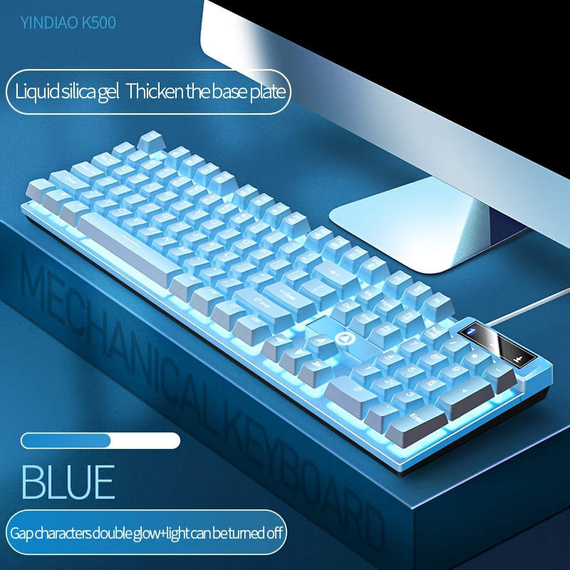 80% teclado para juegos con cable, mini teclado ergonómico retroiluminado  RGB, pequeño teclado compacto de 84 teclas para PC, jugador, mecanógrafo