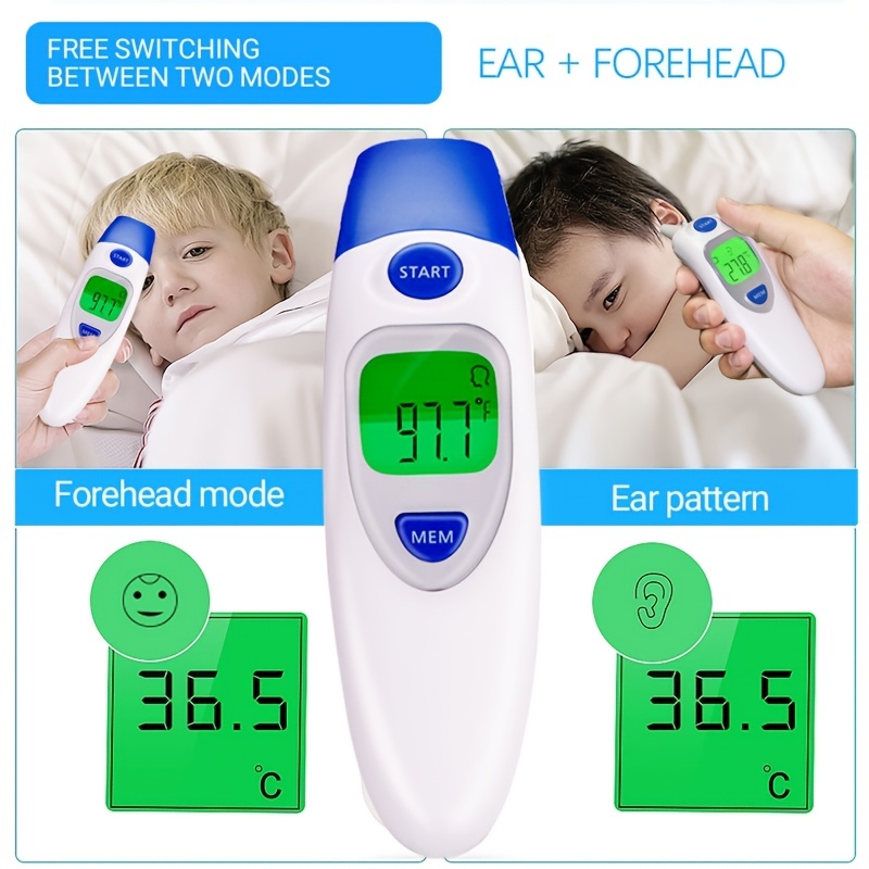 Temperature Measuring Gun Digital Forehead Ear Infrared Thermometer
