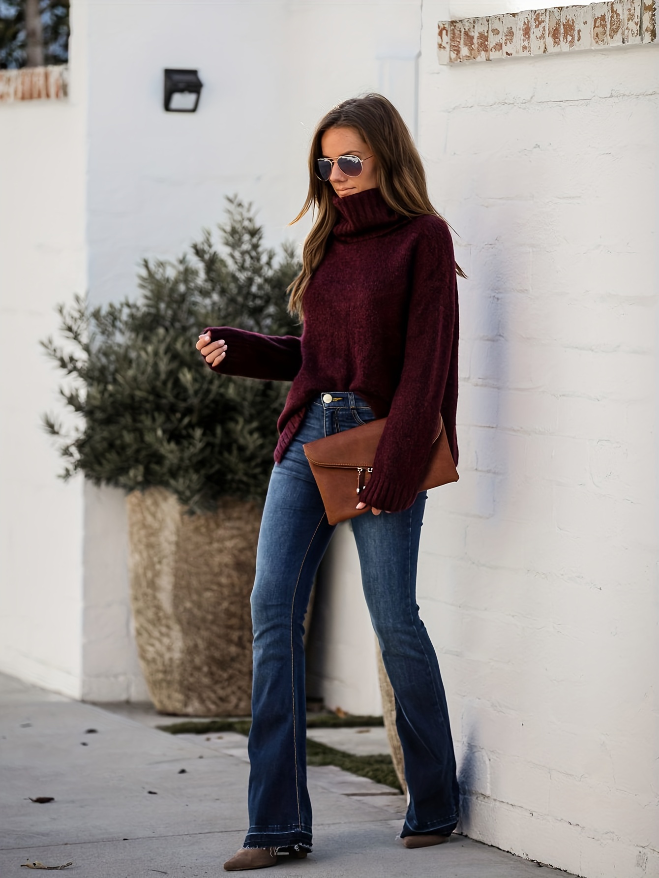 Fall Fashion: Burgundy + Flare Jeans - A Beautiful RAWR