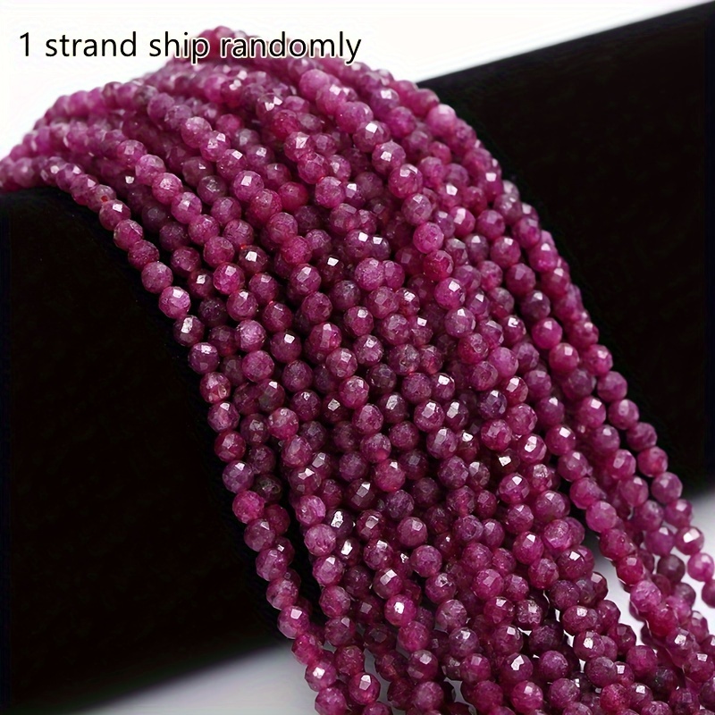  BEADIA Faceted Natural Tianhe Stone Round Loose Semi  Gemstone Beads For Jewelry Making 3-3.5mm 38cm