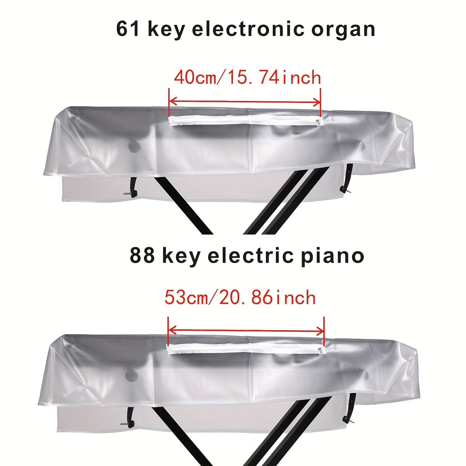 Housse de protection pour clavier de piano à 88 touches