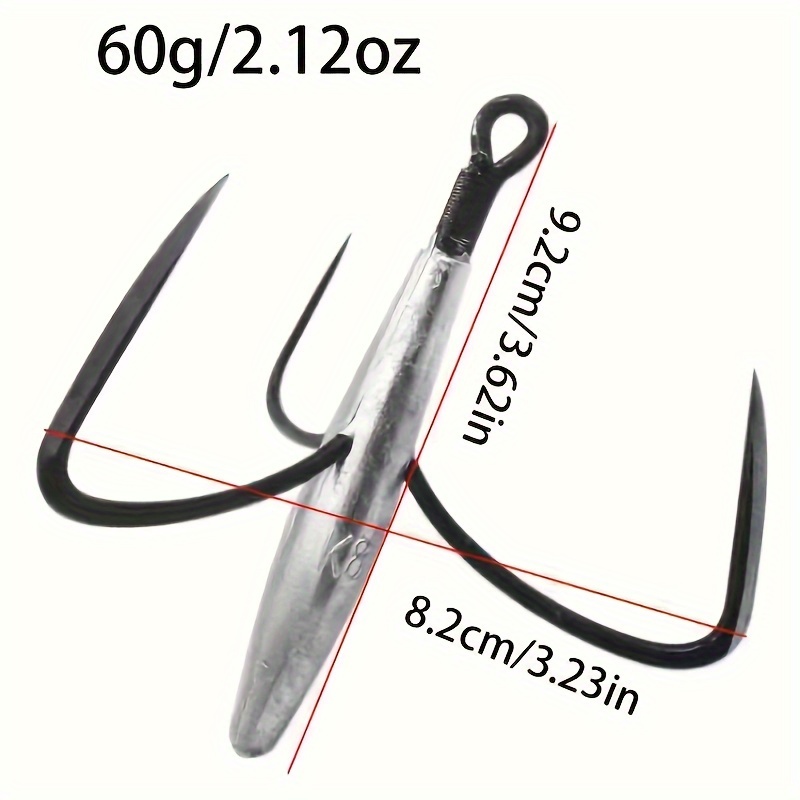 Snagging Hook Snagging Weighted Treble Hook Outdoor Fishing - Temu