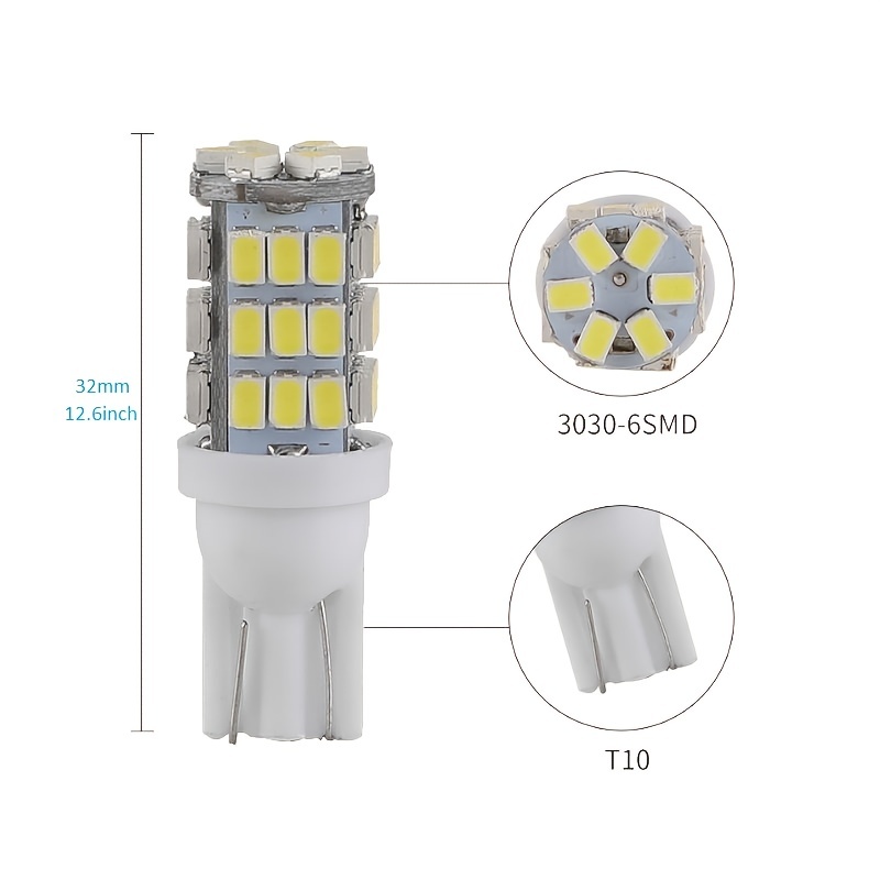 T10 W Led Bulbs 42 Smd 1206 Auto License Plate Reading Lamp - Temu