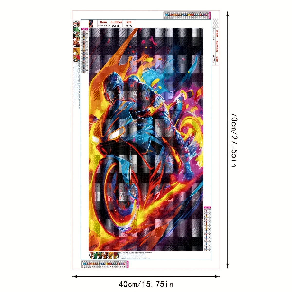 5d Artificial Diamond Paintings Motorcycle Diy Kit For - Temu