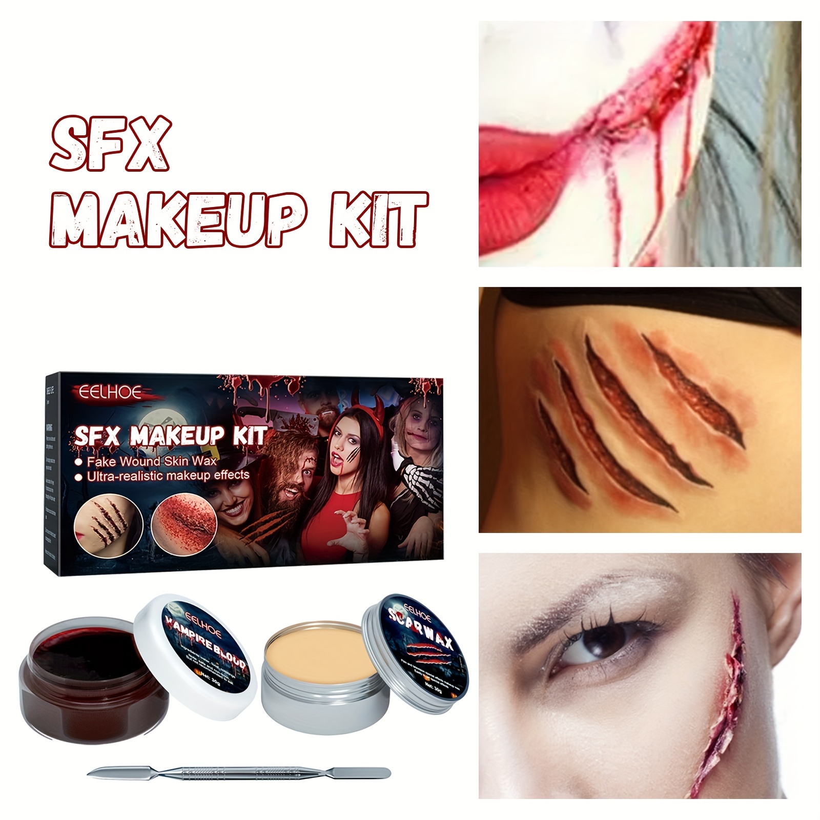 Halloween Skin Wax Plasma Makeup Set Scar Makeup - Temu Australia