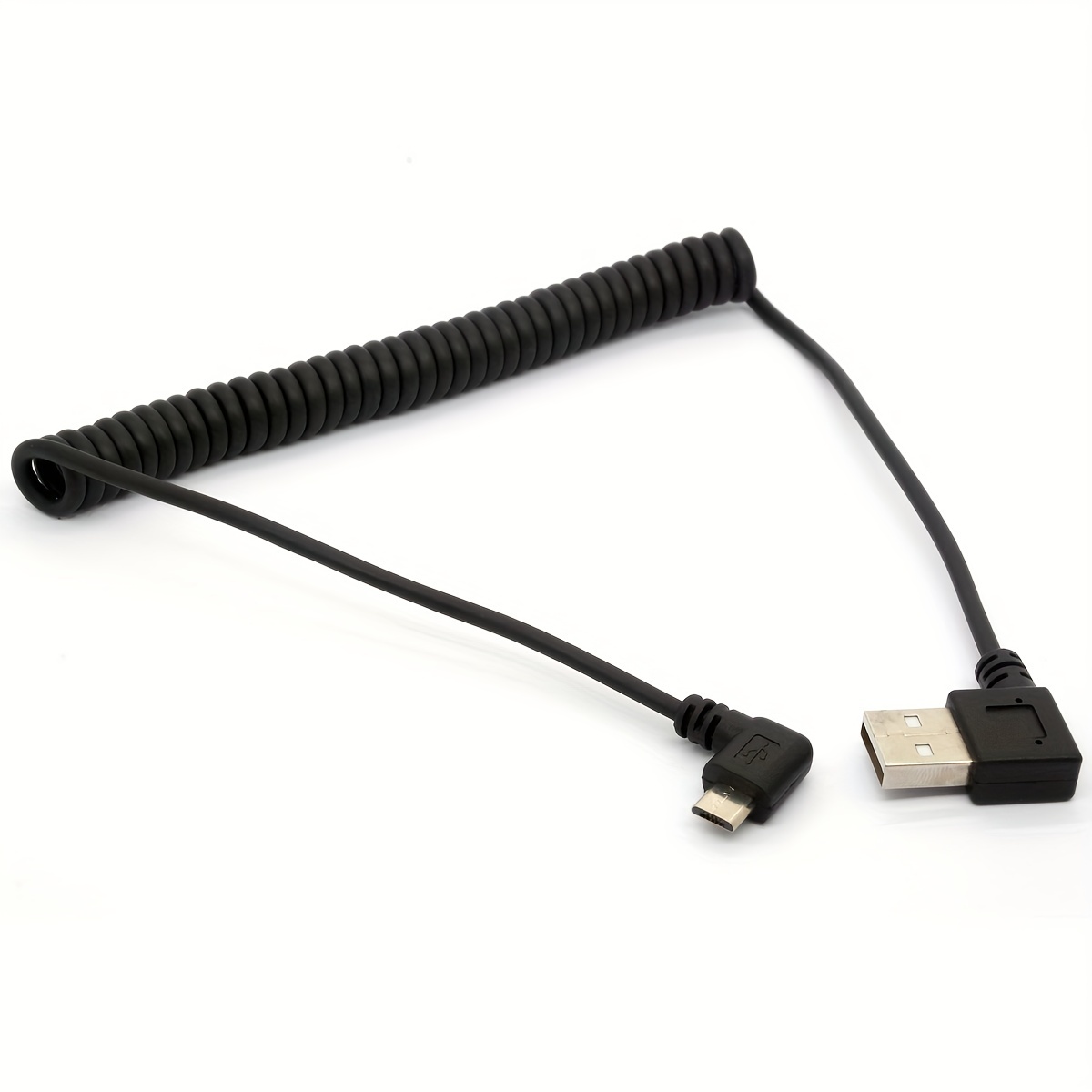 3m/10ft Micro Usb Spring Coiled Cable Extension Portable
