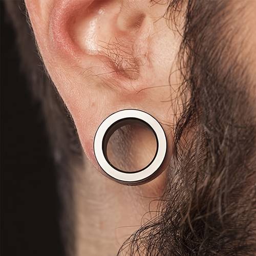 16pcs punk style titanium steel ear expander ear plugs gauges earrings set body piercing jewelry set