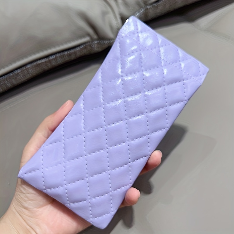 Rhombus PU Leather Glasses Pouch for Sunglasses & Reading Glasses