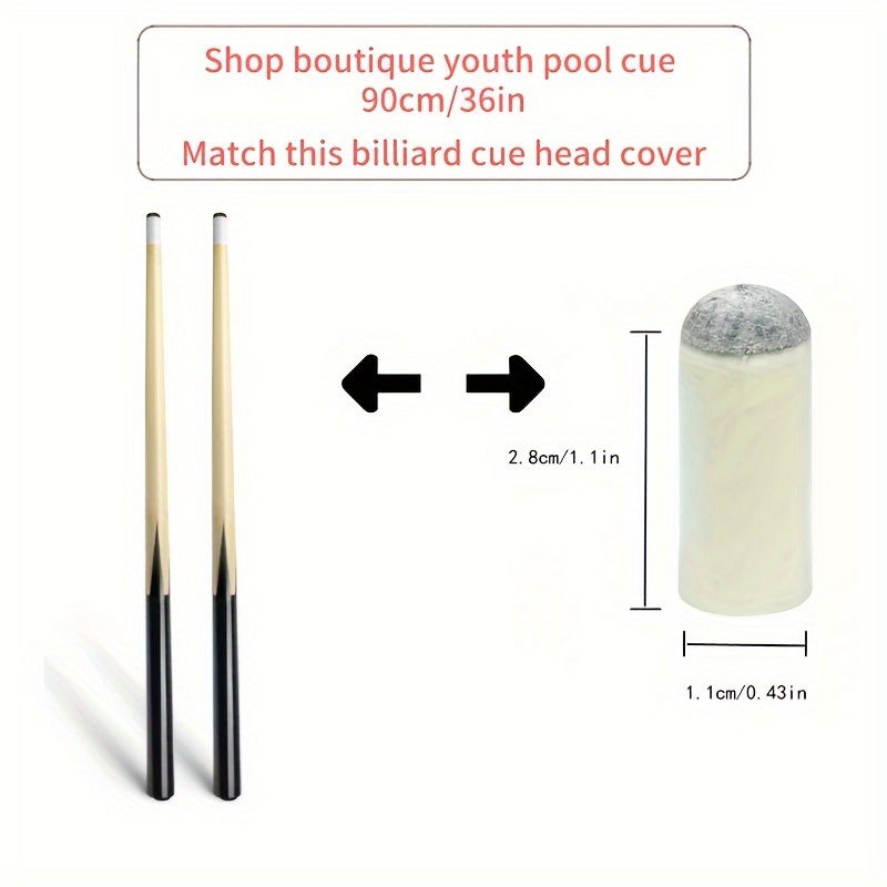 8pcs Cue Tip Cover Replacement Billiard Accessories