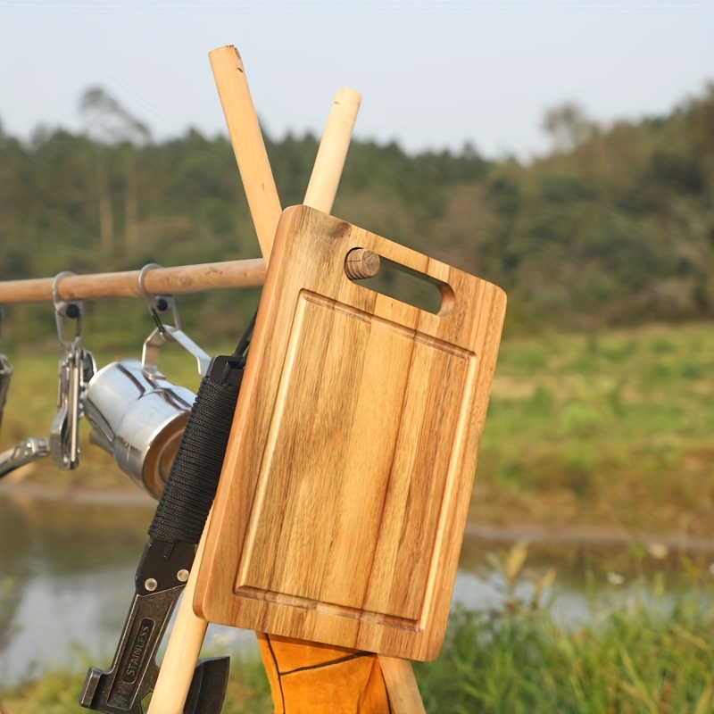 Wooden Cutting Board With Juice Slot Small Mini - Temu