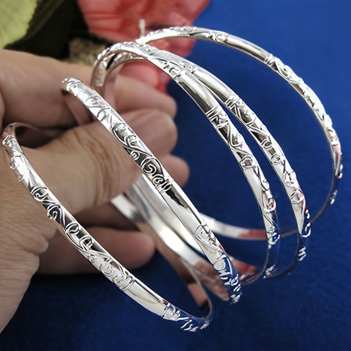 Silver bangles for ladies deals with price