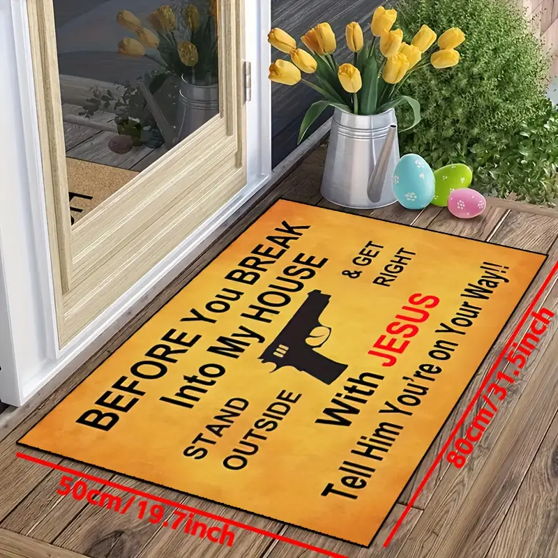 Funny Welcome Doormat Front Door Before You Break Into My House
