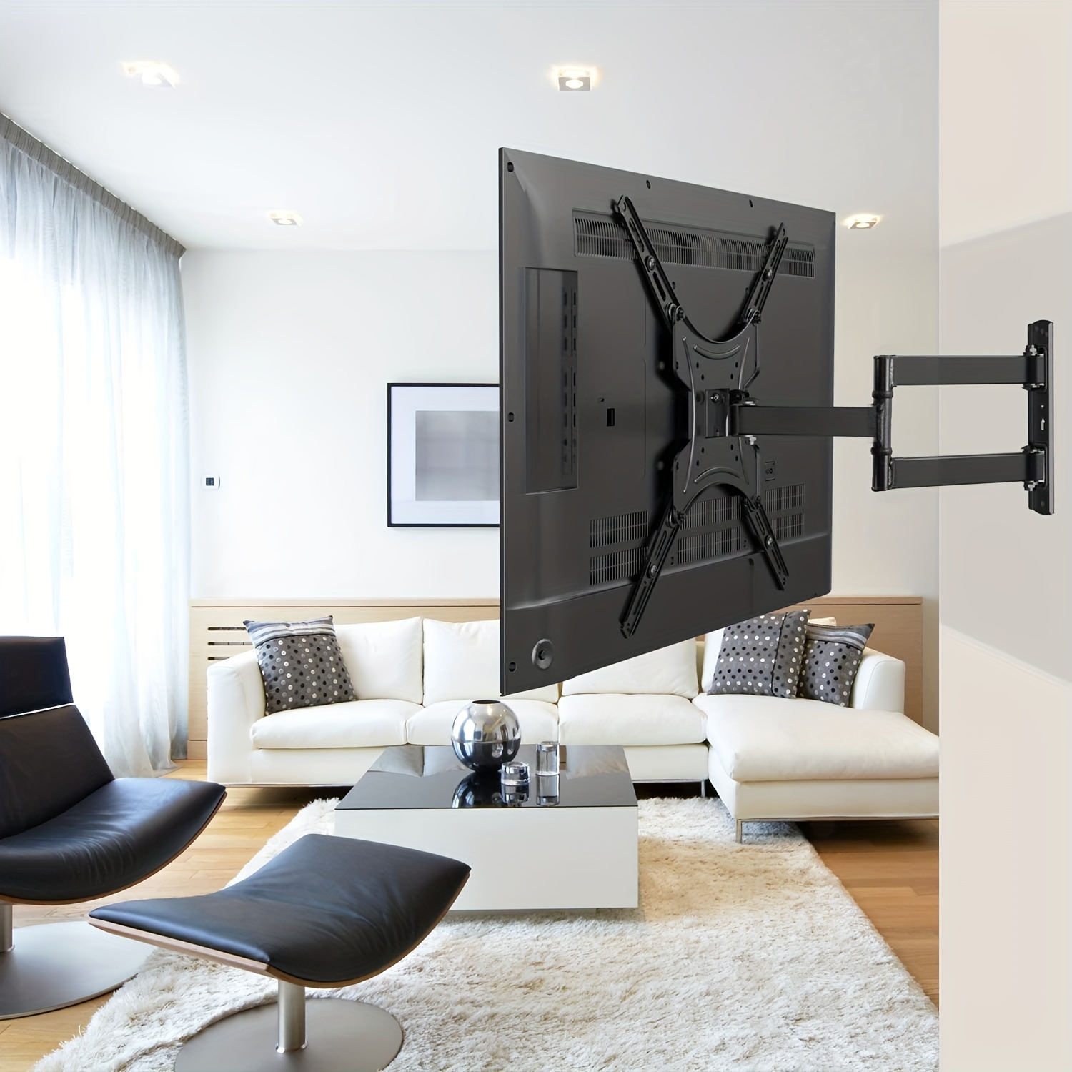 Soporte giratorio universal para TV – Soporte de mesa para televisores LCD  LED de 27 a 60 pulgadas – Soporte de base de TV ajustable en altura con