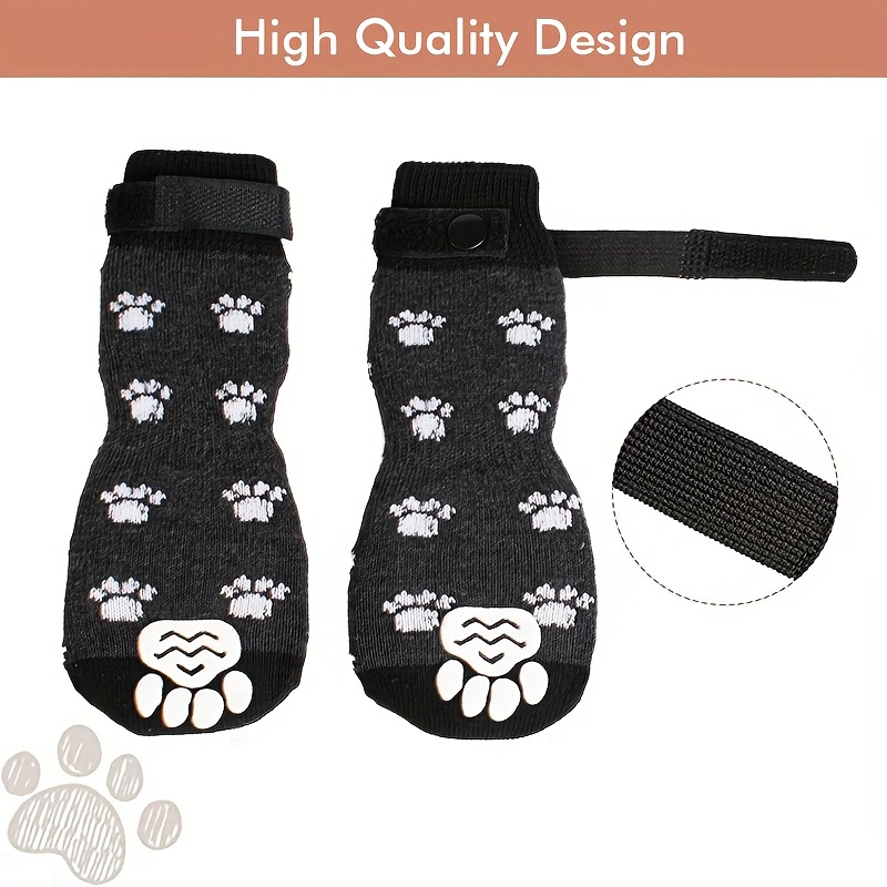 Rypet 3 pares de calcetines antideslizantes de doble cara para perro,  calcetines de control de tracción con correas ajustables, calcetines para  perros