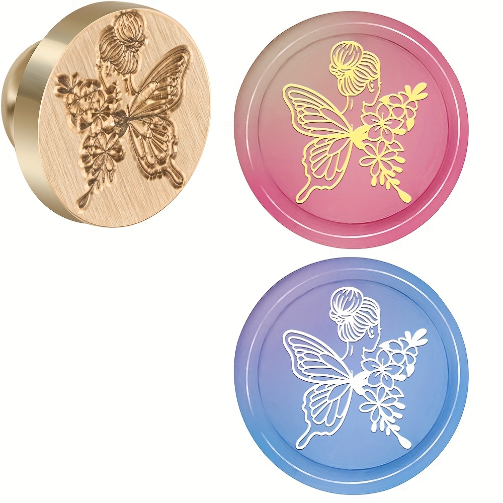 Fairy Wax Seal Stamp Head Butterfly Wings Wax Seal - Temu