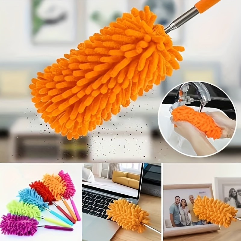 Hand Washable Microfiber Duster - Extendable Pole And Detachable Brush For  Office, Car, Window, Furniture, And Ceiling Fan Cleaning - Temu