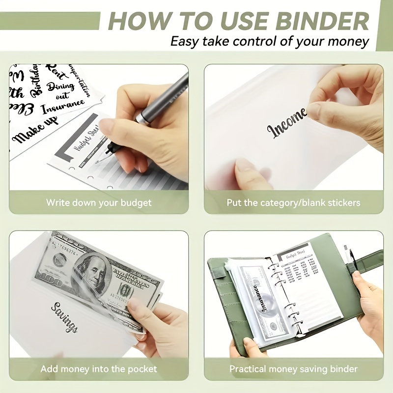 Budget Binder for Budgeting Money Organizer for Cash Money