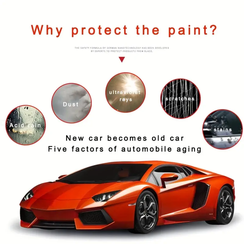 1pc 3 in 1 car ceramic coating nano super hydrophobic protection polishing spraying quick coat glass wheel paint care details 8