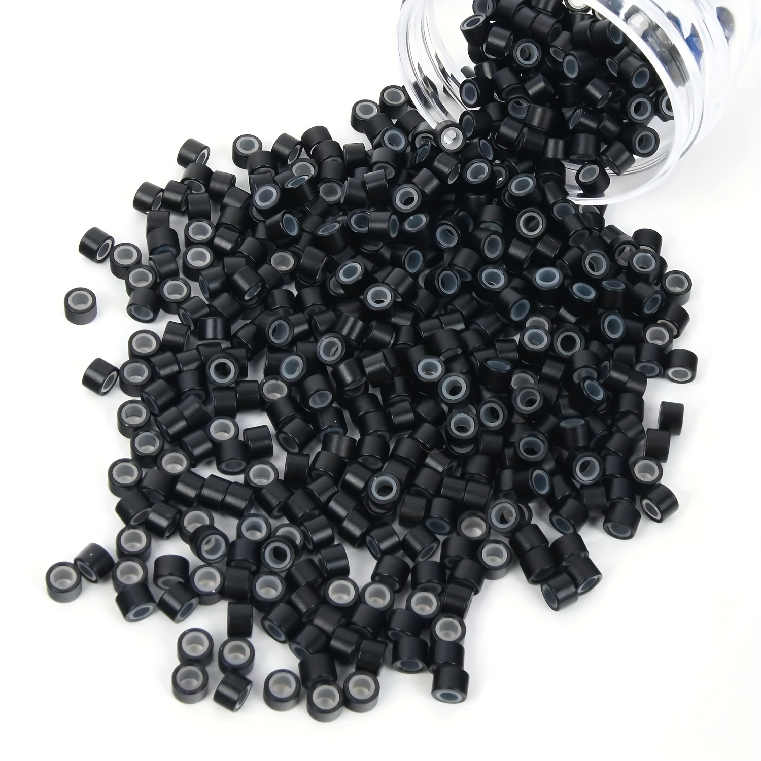 Silicone Lined Micro Ring Beads For Hair Extensions 700pcs Microlink