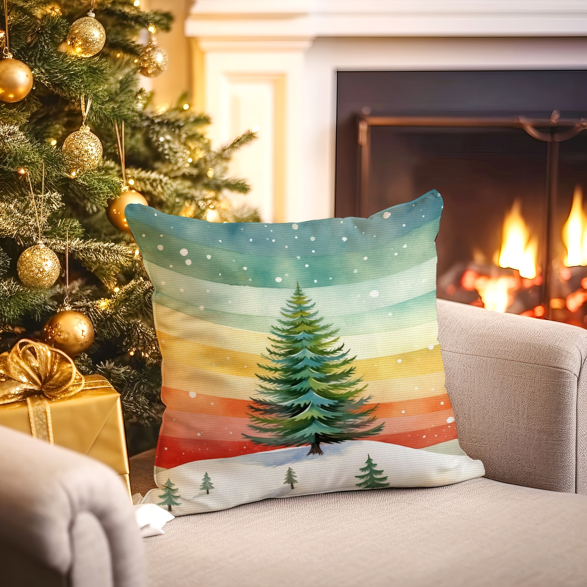 Christmas Throw Pillow Covers Christmas Decorations - Temu