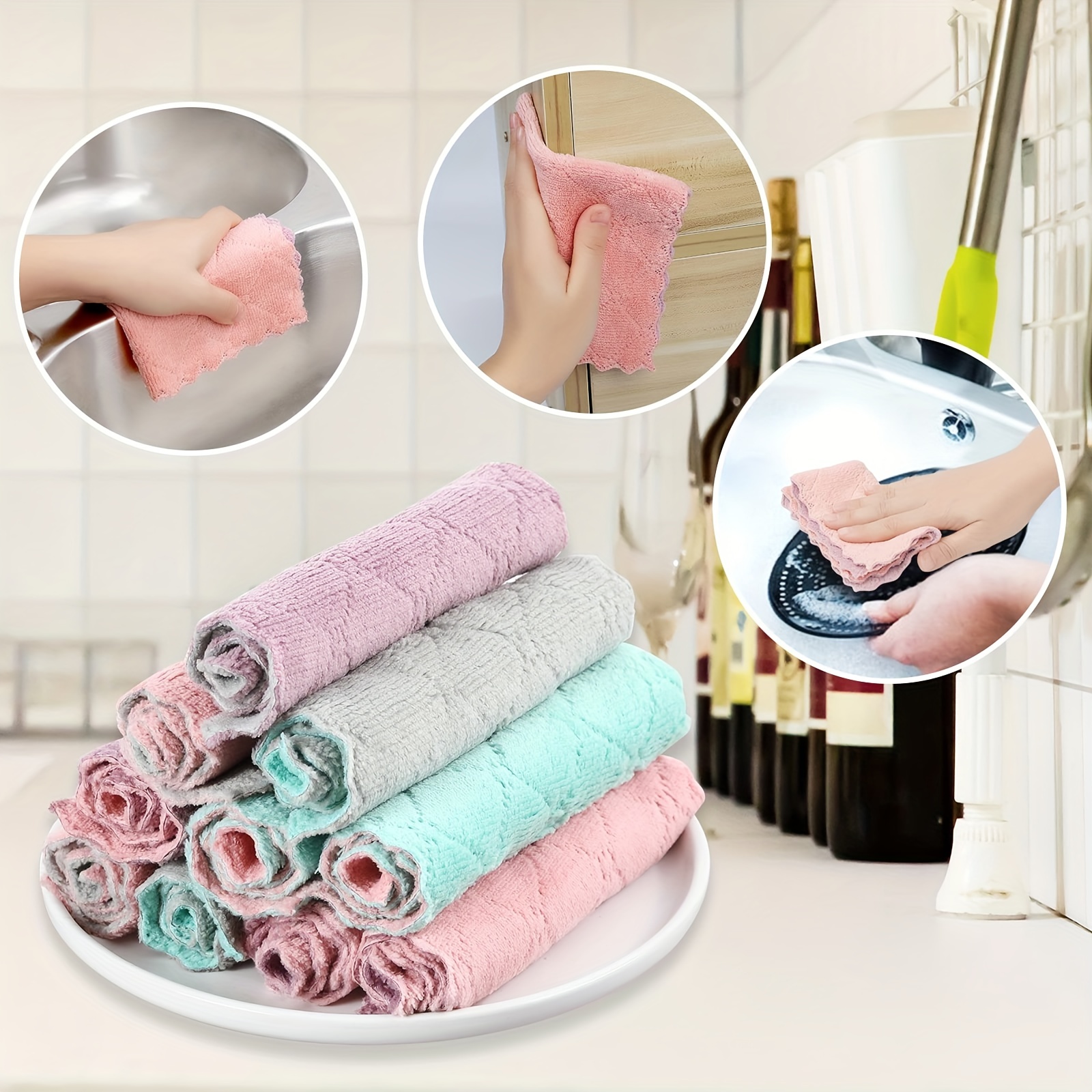 Polyester Dish Cloths, Mid-century Modern Microfiber Kitchen Towels Set, Geometry  Hand Towels For Drying Dishes Kitchen Towels And Dish Sets Towel,, Kitchen  Accessories, Kitchen Supplies - Temu