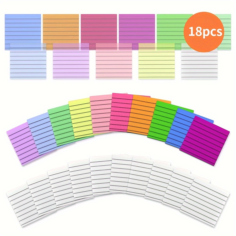 Transparent Sticky Notes Colorful Sticky Note Pads Translucent Clear  Self-stick Notes Waterproof Memo, 3 X 3 Inches