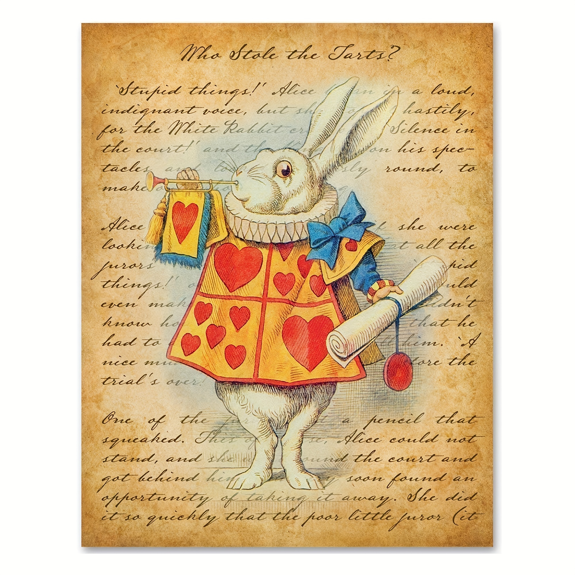 Alice In Wonderland Prints Typography Book Page Print - Perfect
