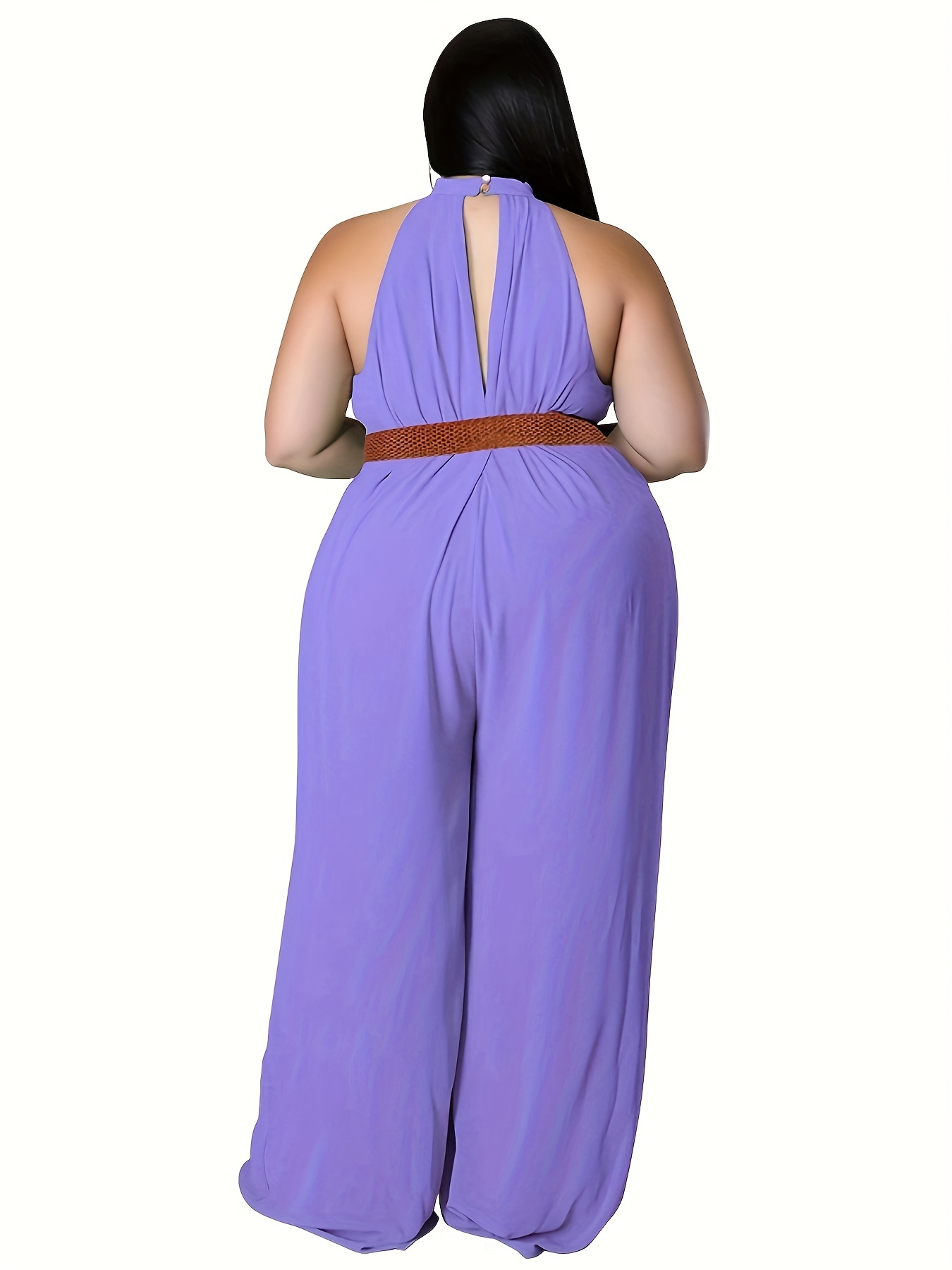 Buy Nyteez Women's Plus Size High Neck Wide Leg Jumpsuit (2X, Orchid)  Online at desertcartSeychelles