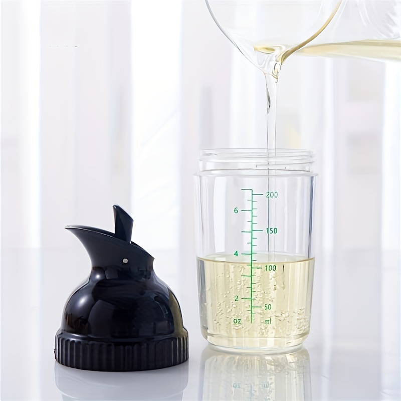 Salad Dressing Mixer / Shaker Bottle Glass w/ Measurement (300ml