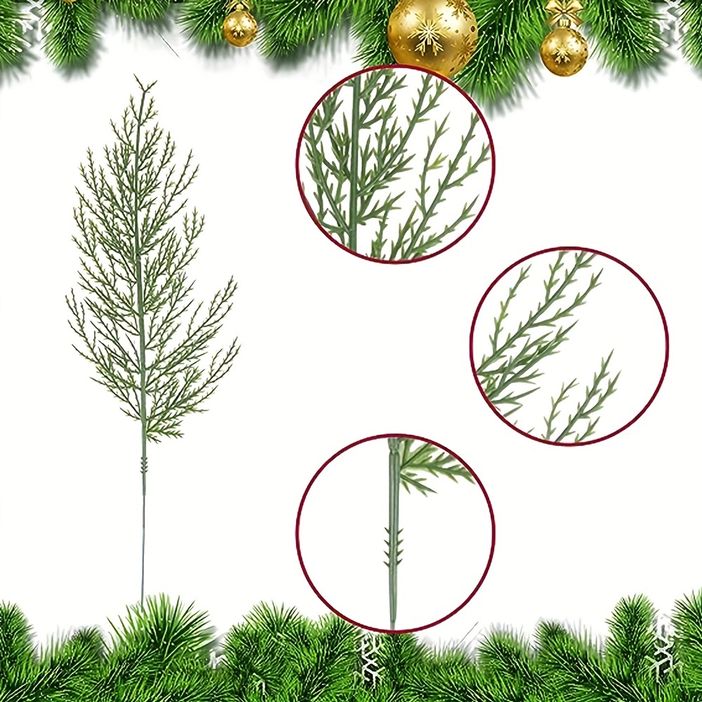 Artificial Pine Leaves Branches Fake Greenery Pine Sprigs - Temu