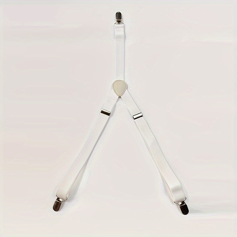 White or Ivory Silk Suspenders