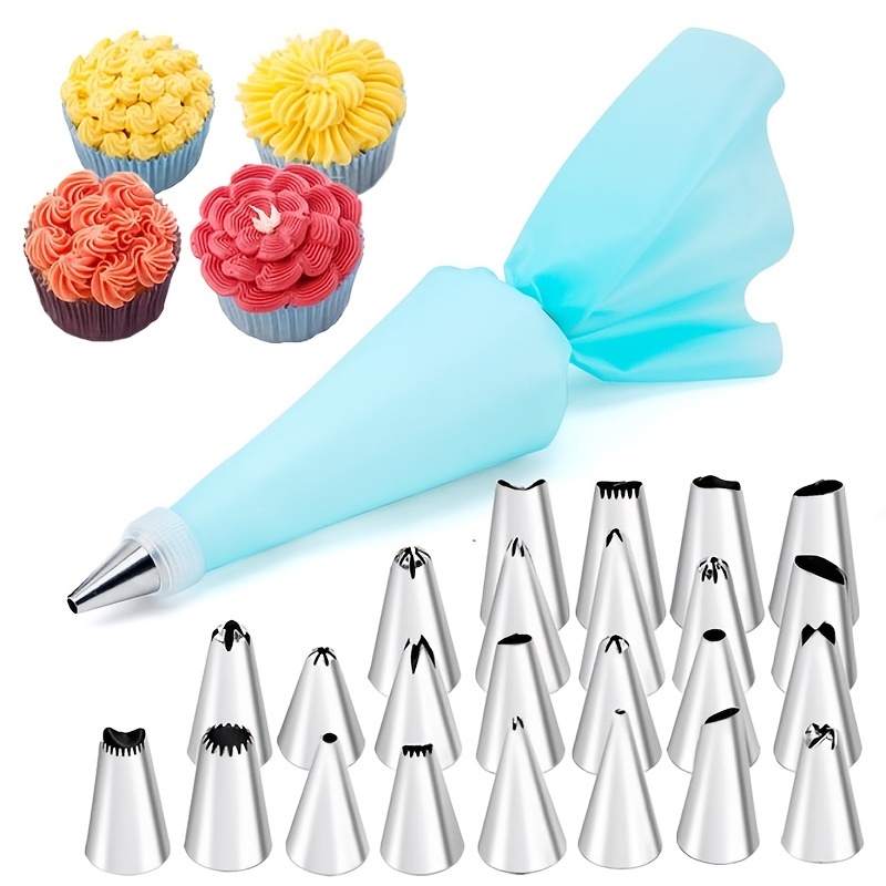 Piping Bags And Tips Set Reusable Silicone Pastry Bag - Temu