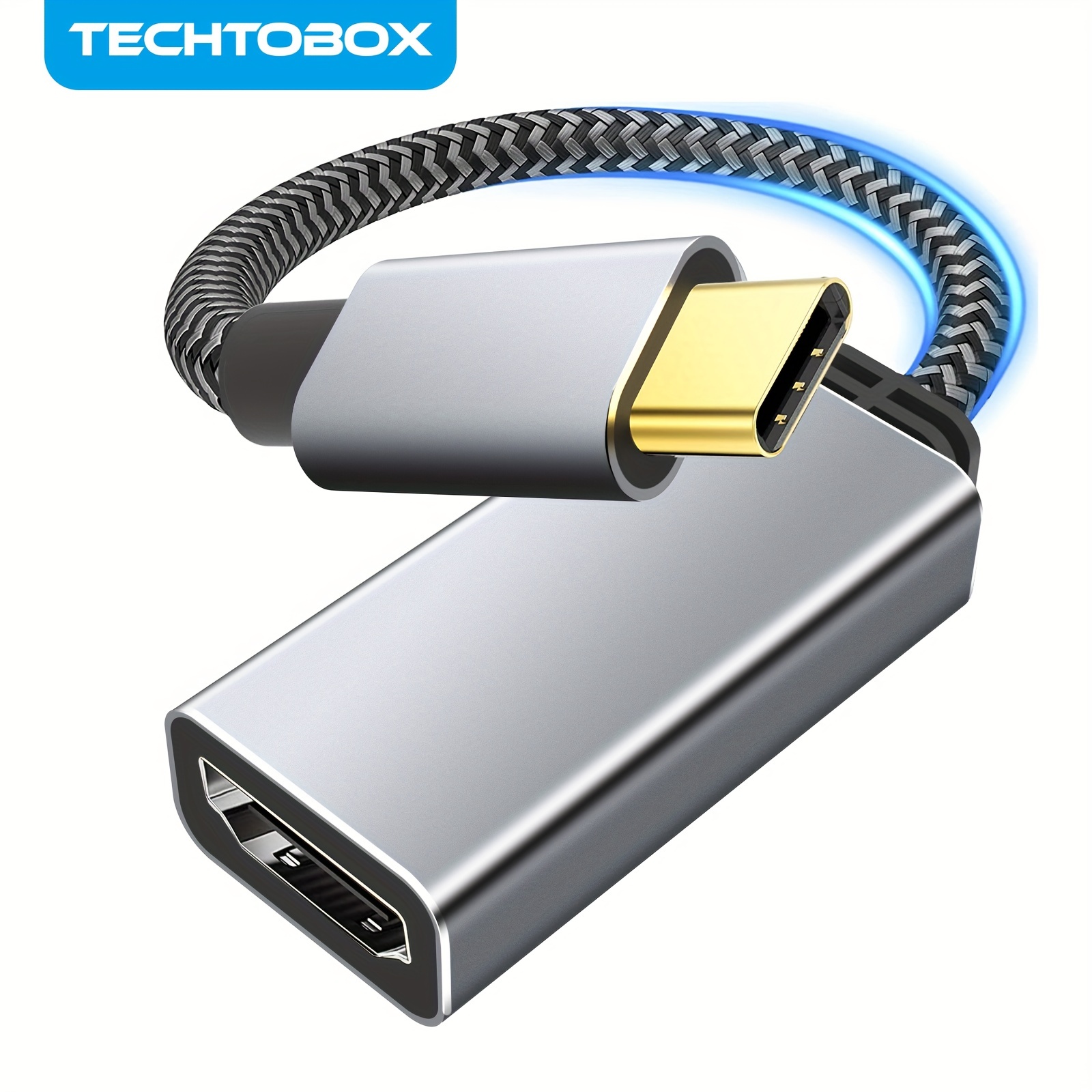 9€03 sur 2 en 1 1080P USB femelle vers HDMI mâle HDTV câble adaptateur pour  iPhone Android - Adaptateur et convertisseur - Achat & prix