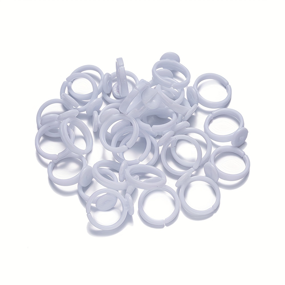 Plastic Rings Cabochon Base Blank For Diy Jewelry Making - Temu