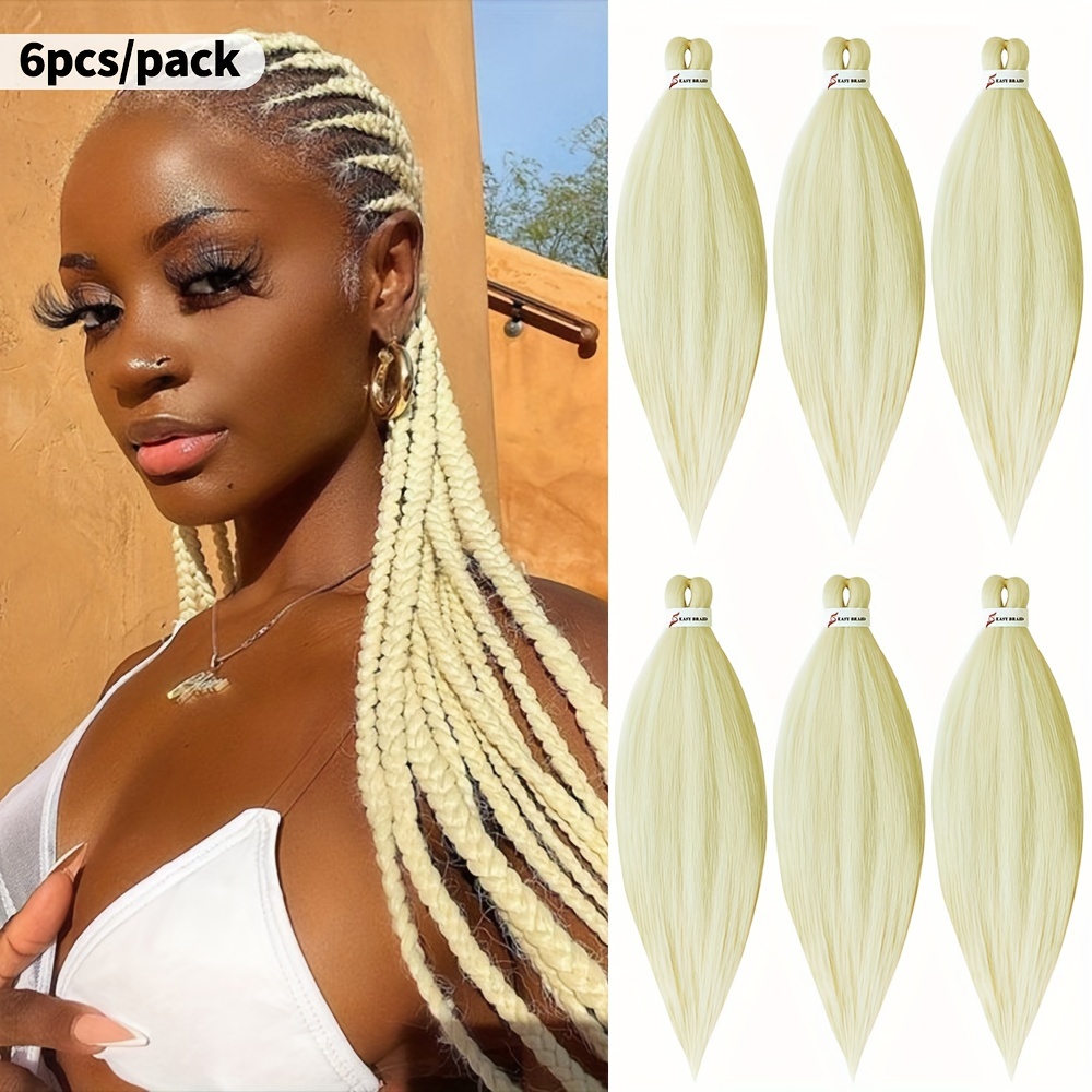 6pcs Long Straight Synthetic Crochet Hair Extensions Set