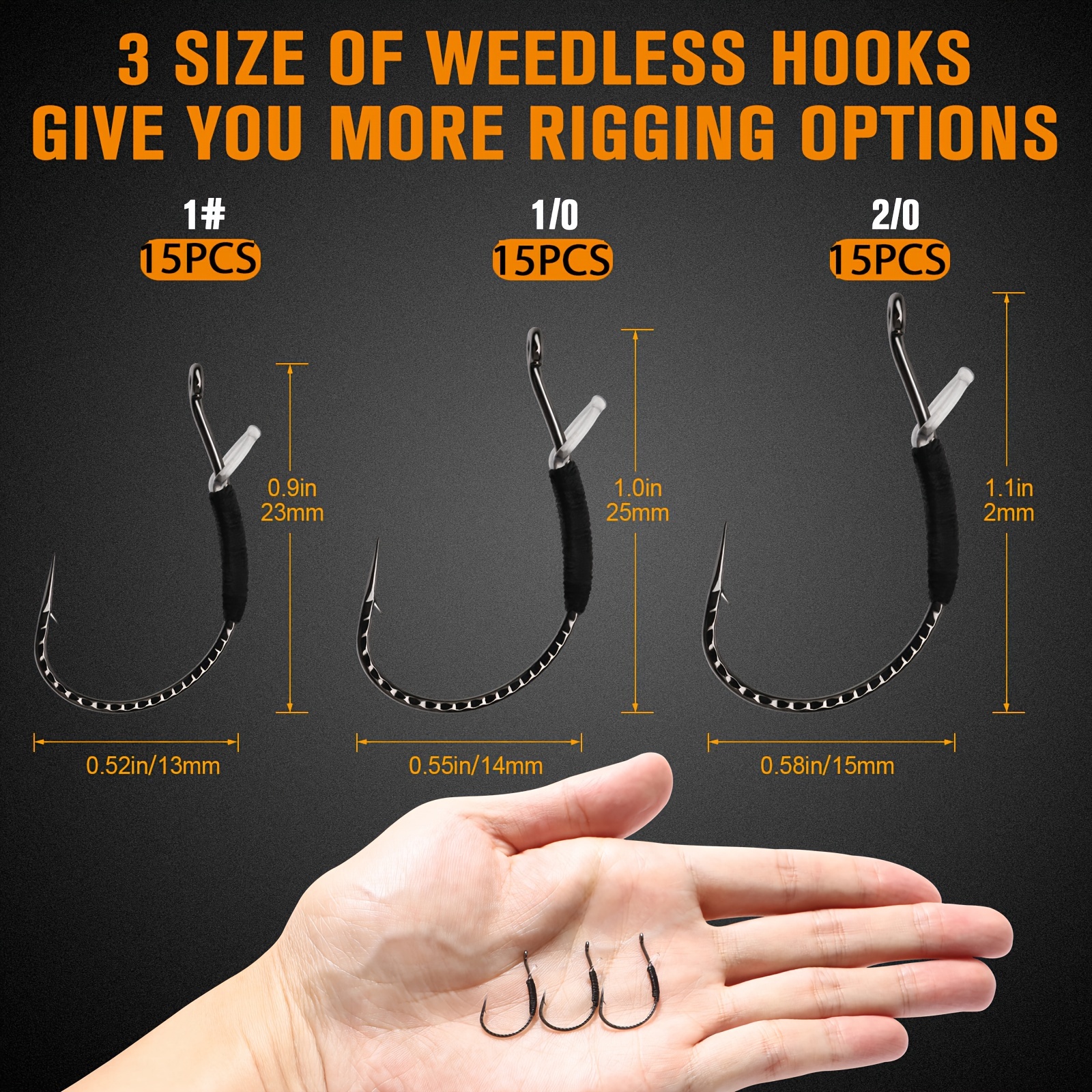 Unique Hollow Weedless Hooks Wide Worm Rig Hook - Temu