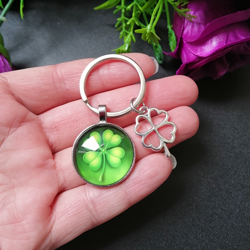 creative green   keychain for men lucky key holder for men exquisite bag ornaments accessories details 1