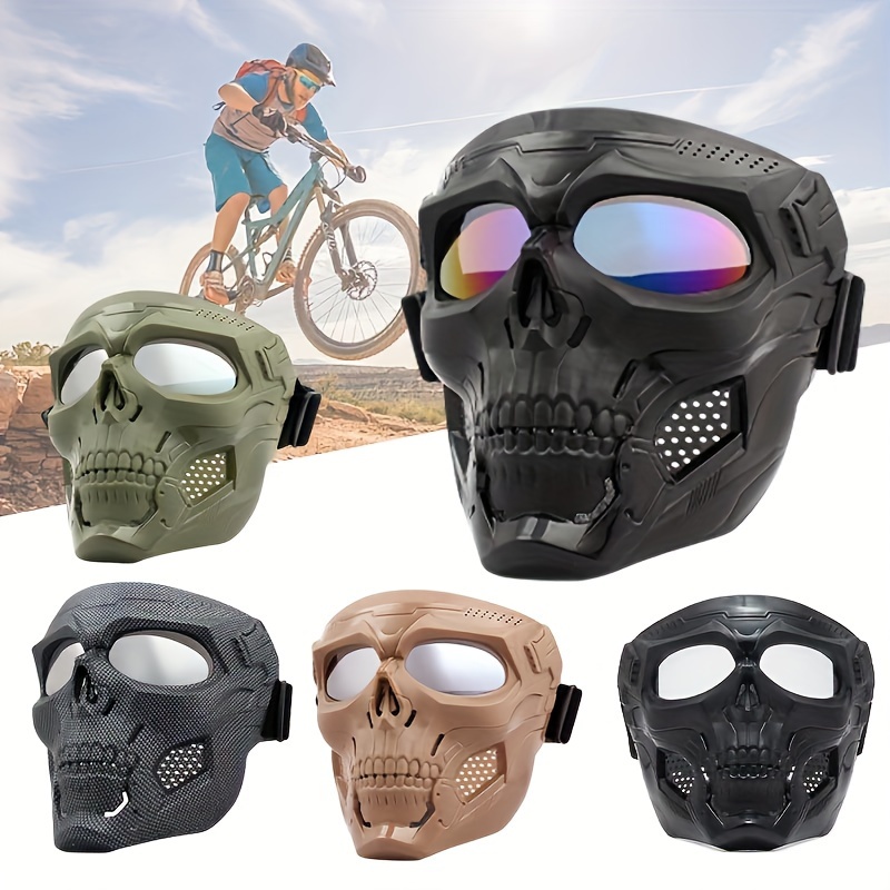 Masque tactique Airsoft Paintball Masques de protection complets Casque de  sécurité Lunettes de protection de combat