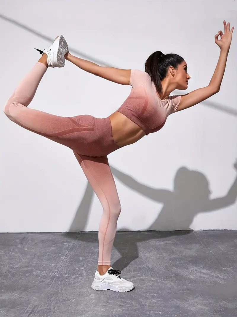 SLATIOM Sportswear Gradient Seamless Yoga Set Workout Sport