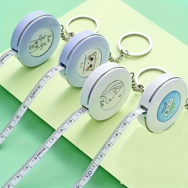 Mini porte-clés ruban mesurer 2M outil mesure souple portable et compact  mécan `