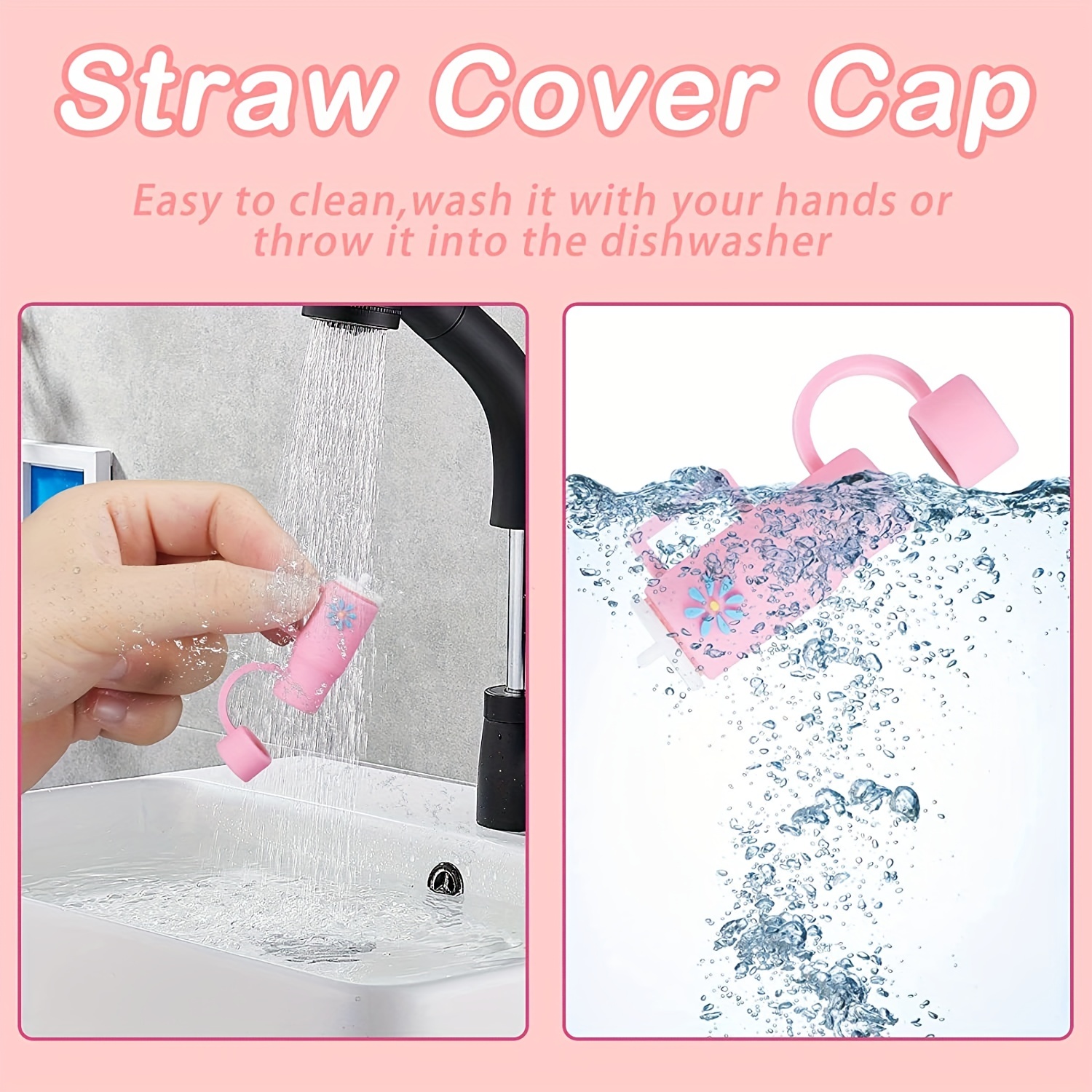 10PCS Silicone Straw Covers Cap Compatible with Stanley 30&40 Oz
