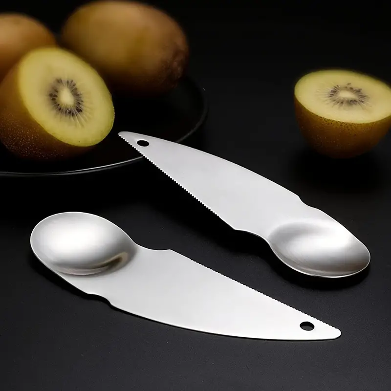 Coupe-couteau à cuillère à fruits en acier inoxydable creusé pour kiwi,  pastèque, papaye - Ustensiles de cuisine ménagers multi-usages (lot de 2) -  Temu Belgium