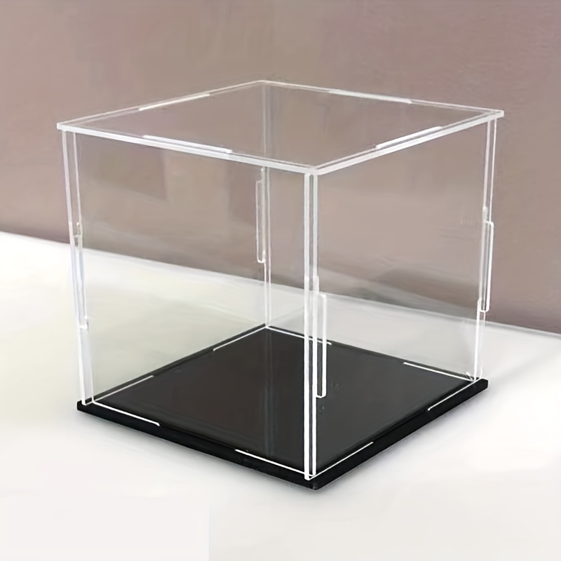 1PC Square Acrylic Display Case Action Figure Box Model Desktop Showcase  Clear