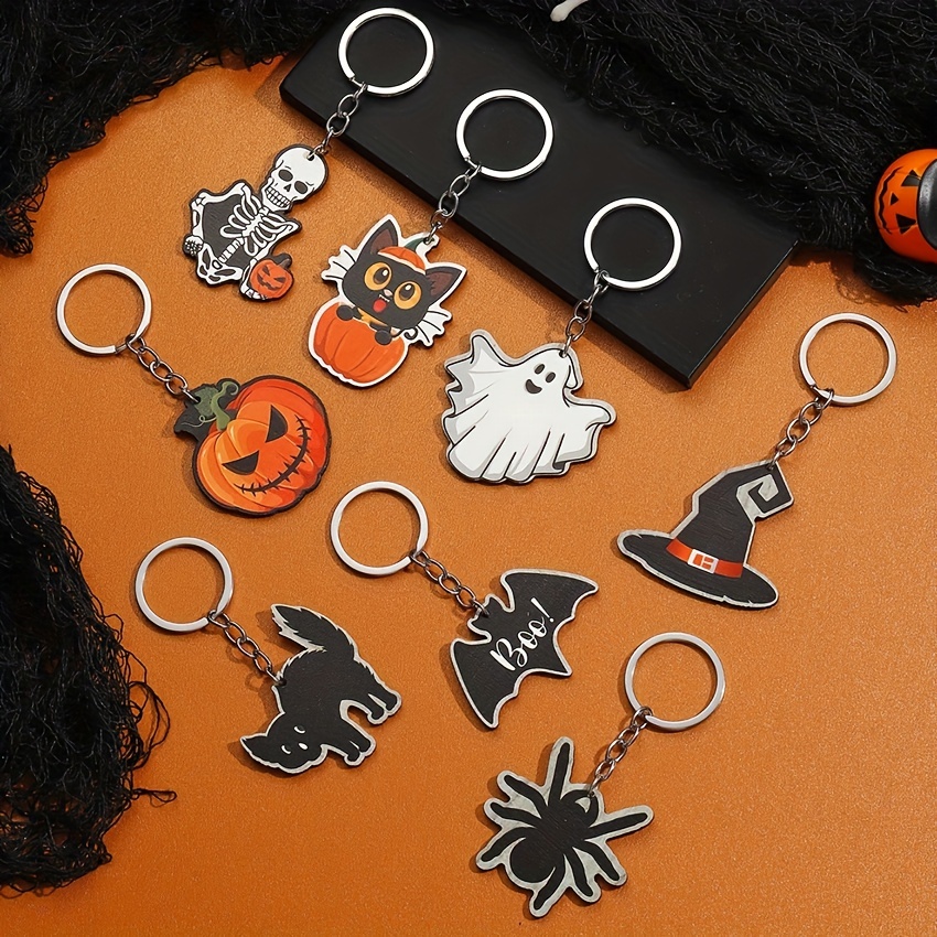 Witch On Broomstick Black Cat Keychain Cute Japanese Anime Key Ring Purse  Bag Backpack Car Key Charm Halloween Accessory Gift - Temu