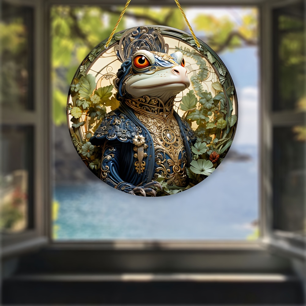 Funny,frog,noble Frog Prince,acrylic Disc,round Sign,acrylic Glass