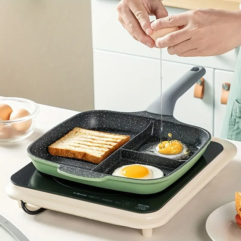 Multifunctional Frying Pan, Three In One Breakfast Set, Flat
